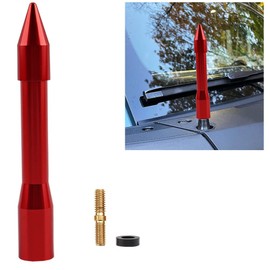 for Bronco Radio Antenna, Radio Antenna Replacement for Ford Bronco 6’’ Aluminum Antenna Car Wash Safe Antenna Ccar Antenna replacementompatible with 6th Gen Ford Bronco 2021 2022 Car Wash Safe (Red)