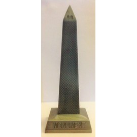 3D Washington Monument Statue with Thermometer - Washington DC Souvenirs (Gray, 5.7)