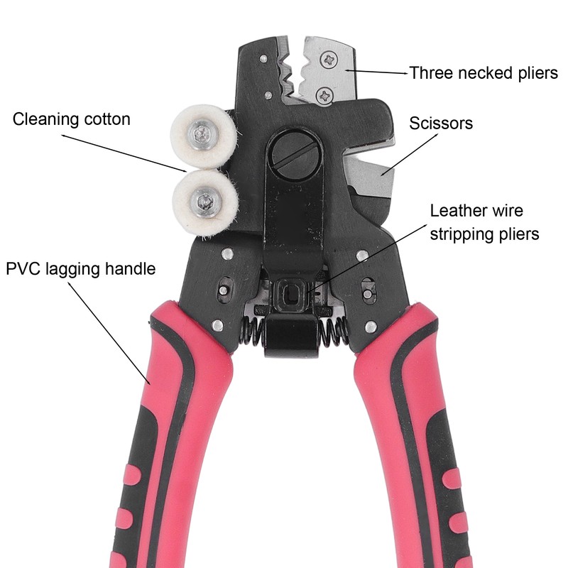 Wire Stripping Pliers Optical Fiber Stripper 4 in 1 Cutter