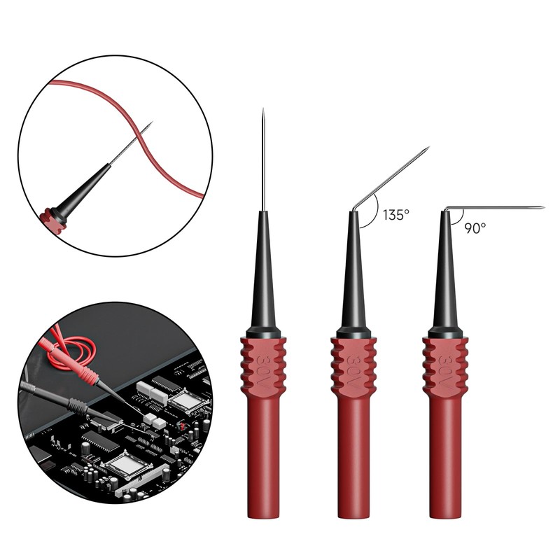 Cleqee 50pcs Car Back Probe Kit Banana Plug Alligator Clip