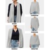 PULI Women's Versatile Knitted Shawls Scarf Poncho Sweater with Buttons