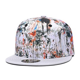 Quanhaigou New Snapback Hat - Men Women Flat Bill Visor Caps Hip-hop Adjustable Baseball Cap Beige