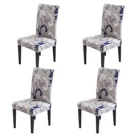Aisprts Chair Covers for Dining Chairs 4, Dining Chair Covers Set of 4, Elastic Dining Room Chair Covers, Removable Washable Chair Cover with Backrest for Home Decor, Kitchen, Hotel, Party
