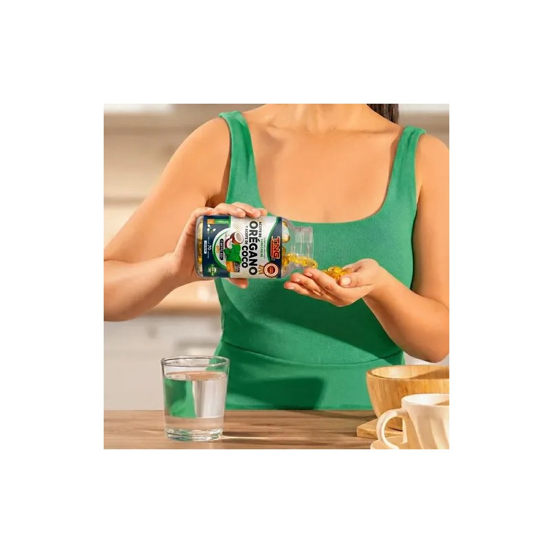 Aceite Orégano Y Coco 500mg 70 Cápsulas - Tng Naturista