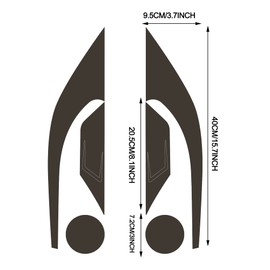 TOMALL 3 Pair Vinyl Smoke Tint Fog Light Headlight Side Marker Light Film for Honda Civic 2016-2021 Fender Turn Signal Light Stickers Car Vinyl Smoke Decals Decoration (20% Dark Black)