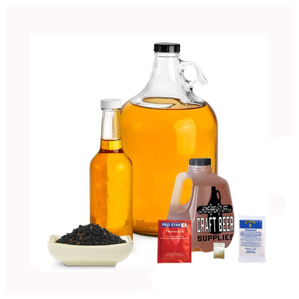 HomeBrewStuff Basic 1 Gallon Nano-Meadery Elderberry Honey Mead Recipe Refill Kit