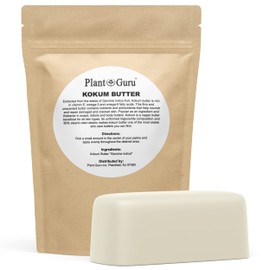 Raw Kokum Butter 1 lb. Bar 100% Pure Natural - Great for Skin, Body and Hair Moisturizer, DIY Creams, Balms, Lotions and Soap Making.