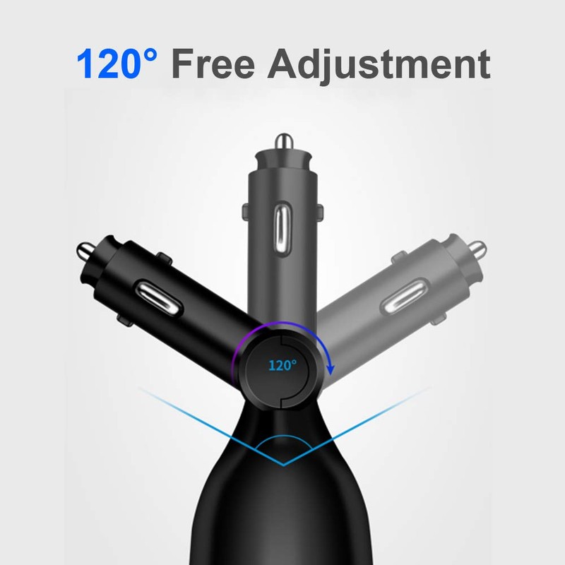Car Charger Cigarette Lighter Splitter Adapter,120W QC3.0 Dual USB Car