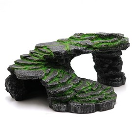 ZIXIANGKEJI Turtle Basking Platform Reptiles Basking Platform Climbing Ramp Habitat Fish Tank Aquarium Tortoise Climbing Platform Dock Resting Stone Ornament Rock for Lizard Frogs Newts(X3-1)