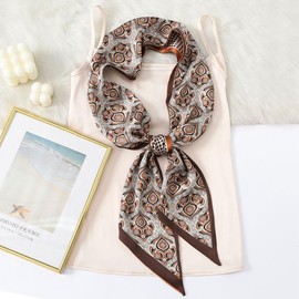 Leimdu Skinny Headband Handbag Ribbon Silk Feeling Hair Scarf for Women Girls Neckerchief,59x5.1 inch