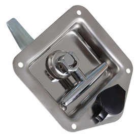 Autoparts 2 Pcs T-Handle Tool Box Latches with Lock Box Locks for Trailer Door RV Camper Truck Bed Toolboxes - Folding T-Handle Latch with Gasket