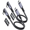 SUMPK Short USB 4 Cable Right Angle [1.5FT 2 Packs],