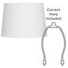 Hardback Tapered Drum Lamp Shade White Medium 12" Top x