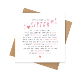 Manta Makes Sister Birthday card, happy birthday card from sister, happy birthday cards for sister, birthday cards for women, sister birthday card adult, happy birthday sister card (To my sister)