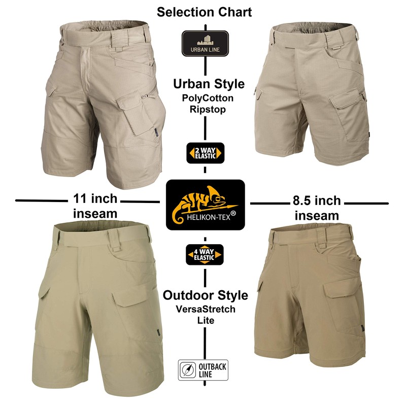 Helikon-Tex OTS (Outdoor Tactical Shorts) 8.5 - Black, Black outdoor