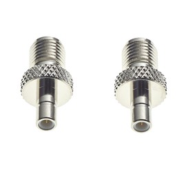 SMB Female to SMA Female Adapter - 50 Ohm Nickel Plated Coaxial Adapter Coax Female Male F/F Kit Antenna Kit For Sirius XM Satellite Radio DAB - 2 Pieces