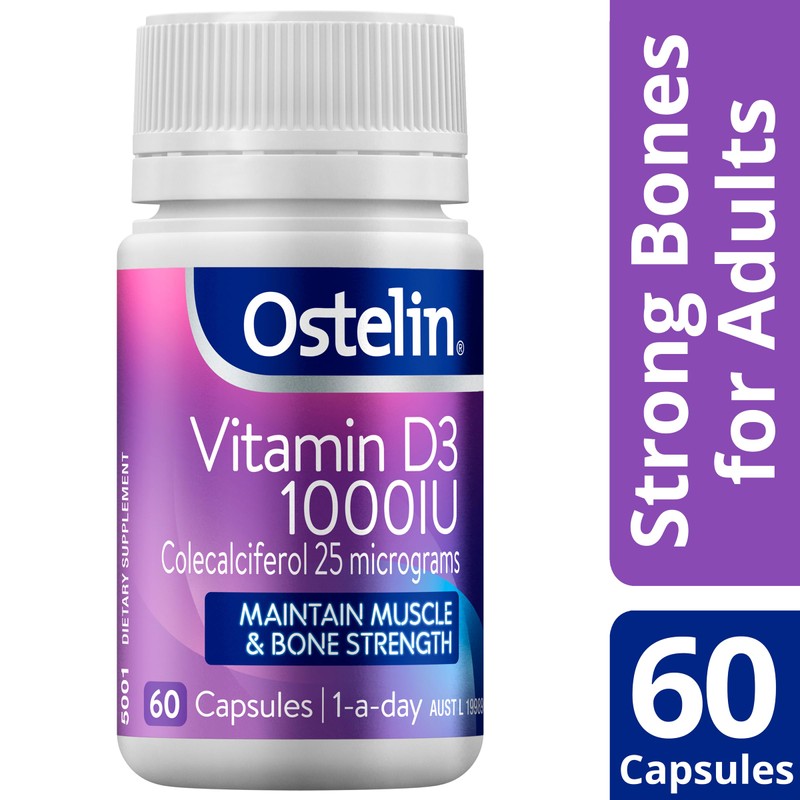 Ostelin Vitamin D3 1000IU Capsules 60 - Supports Bone Strength