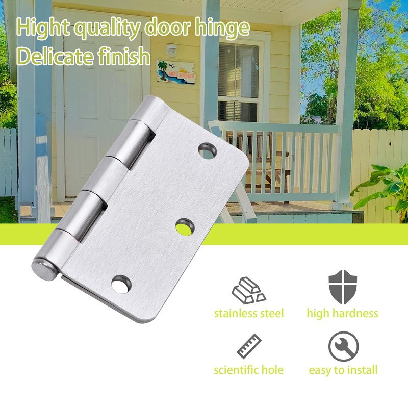 Door Hinge 3 1/2 Inch Interior Door Hinges Satin Nickel