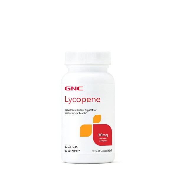 GNC Lycopene 30mg | Provides Antioxidant Support for Cardiovascular Health | 60 Softgels