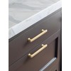 SORWDUREM 5 Pack 5 Inch(128mm) Brushed Gold Cabinet Pulls Drawer