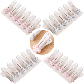 Lawen Creative /Cute Cat Paw Soft Rubber Clothes Peg, Sturdy Locking Clip (Pack of 24, Grey/Pink)