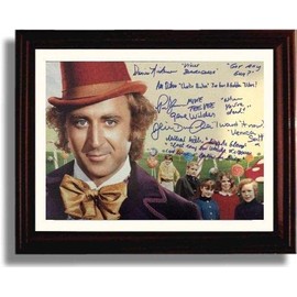 Cast of Willy Wonka Autograph Promo Print - Willy Wonka and the Chocolate Factory - Framed 8x10