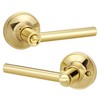 Gaurqiah Bright Gold Privacy Door Handle, Round Design Keyless Door