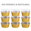 DEAYOU 100-Pack Aluminum Foil Baking Cups with Lids, 5oz Disposable