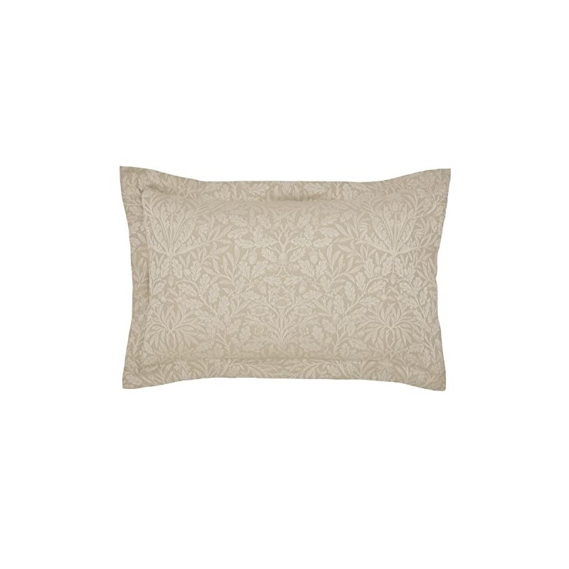 PURE ACORN JACQUARD PILLOWCASE OXFORD LINEN