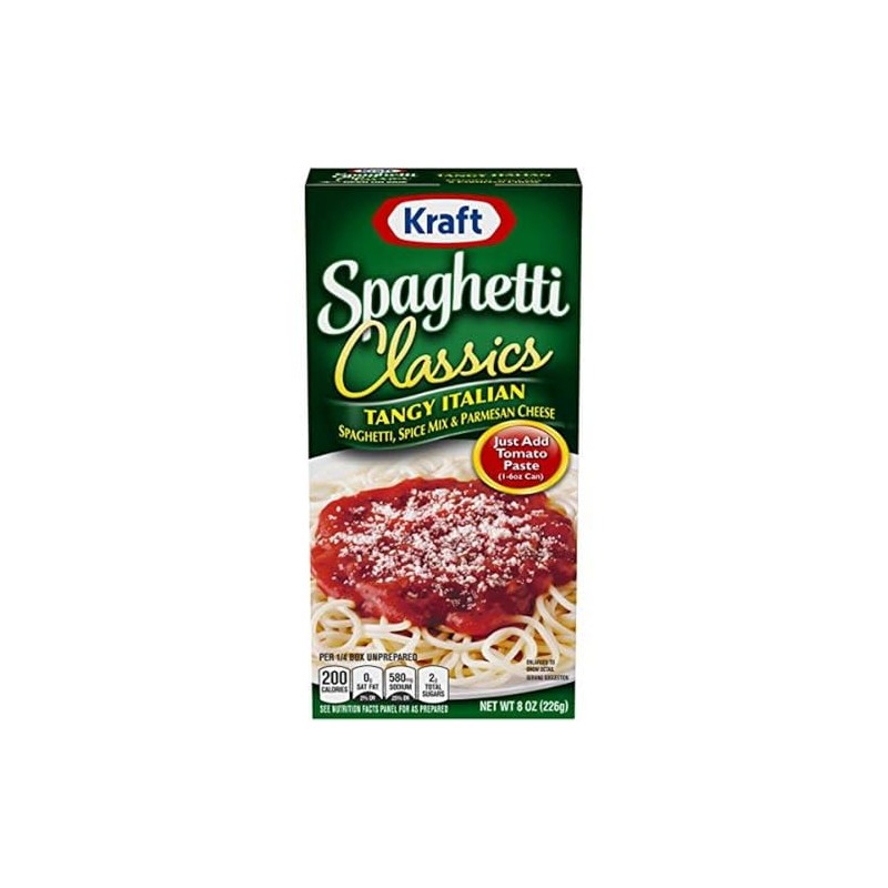 Kraft Spaghetti Classics Tangy Italian Easy Pasta Meal with Spaghetti,