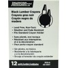 Johnson Level & Tool 3512-K Lumber Crayon, Black, 12-Pack