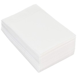Commercial 6-Fold Origami Napkins, Flat, Plain, White, Pack of 1000