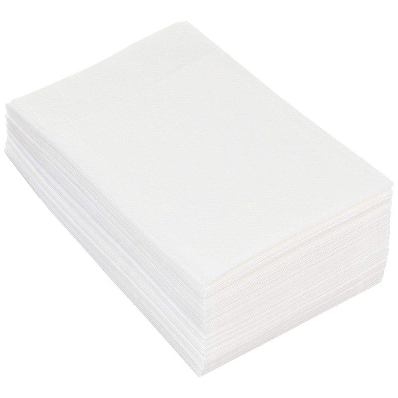 Commercial 6-Fold Origami Napkins, Flat, Plain, White, Pack of 1000