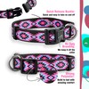 Native Pup Western Dog Collar, Cute Designer Aztec Tribal Pattern,