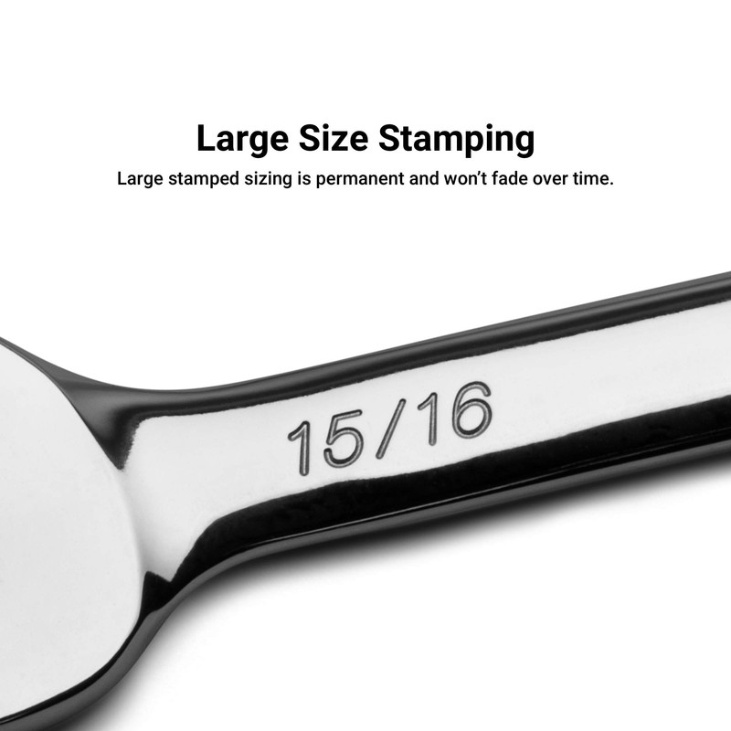 Capri Tools 5/8-inch Combination Wrench, 12 Point, SAE, Chrome (1-1407)