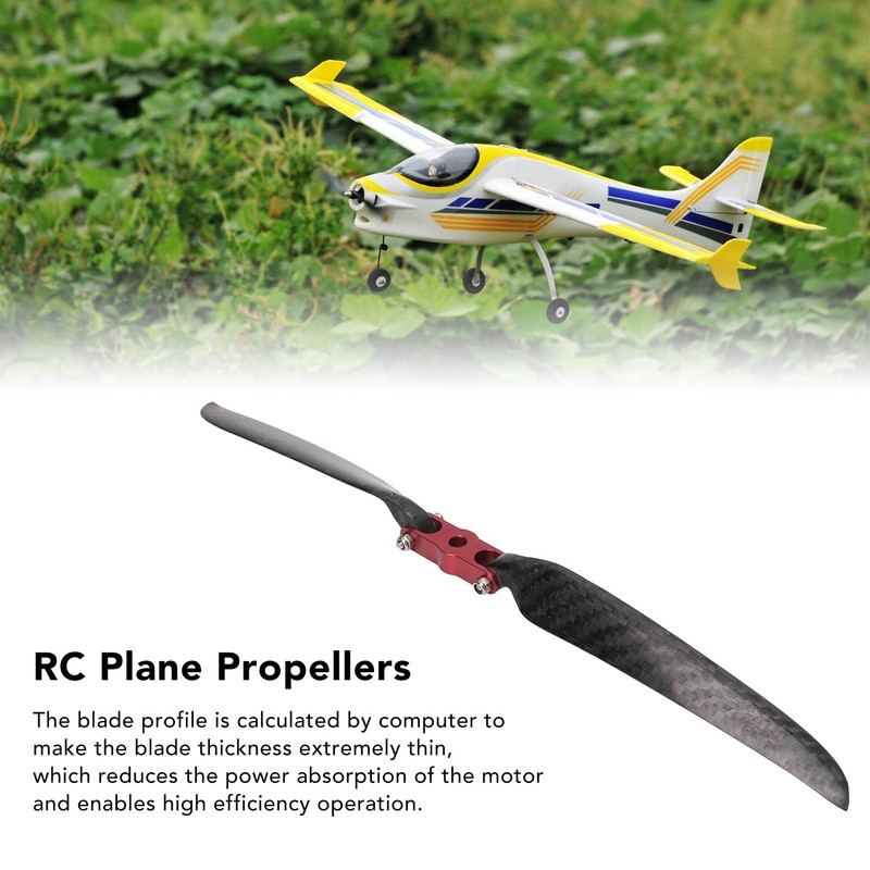2 Blades RC Airplane Folding Propeller with Adapter Ring Carbon