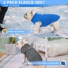 BEAUTYZOO Fleece Dog Vest 2 Pack, Medium Dog Jacket for