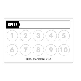 x 50 Generic Loyalty Cards for Businesses and Start-ups