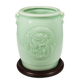 Wrapables Gifts & DÃ©cor 4.5 Inch Chinese Dragon & Phoenix Celadon Ceramic Vase