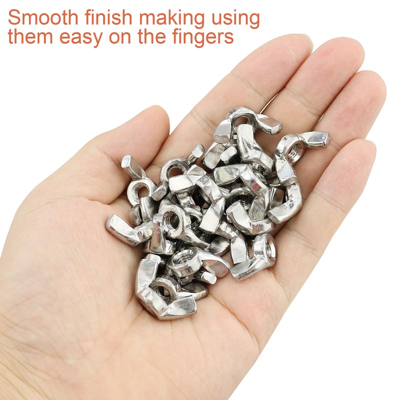 Pack of 25 Wing Nuts Stainless Steel Wing Nut Rustproof