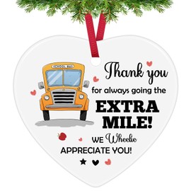 Thank You Gifts for Bus Driver School Bus Driver Appreciation Ornament School Bus Car Hanging Ornaments Appreciation Ornament Gifts for Men Women New Coworker Christmas Keepsake Christmas Tree Decor