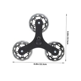 BESPORTBLE 1set Shopping Wheel Casters Caster Wheels Climbing Cart Repair Supplies Stair Climbing Wheel Climbing Cart Accessories Big Wheel Stair Climber Wheels for Cart Plastic Black 2pcs