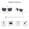 NIEEPA Men's Driving Sports Polarized Sunglasses Square Wayfarer Fashion Glasses(MatteWhite