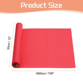 Rebower Kraft Wrapping Paper Roll, Poster Bulletin Board, [for Christmas Wrapping, Bouquet Flower Packing, Gift-Wrap] - 12 x 709 Inch / Red / 1 Roll