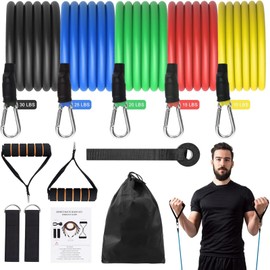 AnnuoYi Exercise Resistance Bands，Resistance Bands Set，Polygon Resistance Bands with Latex Handles,for esistance Training、 Physical Therapy、Home Workouts