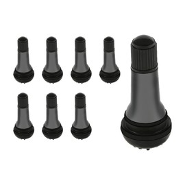 CDWTPS TR413 Tire Valve Stem, Rubber Snap-in Short Black Tire Valve Stem for Tubeless 0.453 Inch 11.5mm Rim Holes on Standard Vehicle Tires(8pcs/Bag)