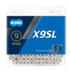 KMC X9SL 9 Speed Chain, Silver, 114 Link