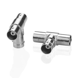 BNC T 3 Adapter Female Coaxial Splitter Splitter Video Connector Pack of 5