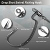 FishTrip 30pcs Swivel Drop Shot Hooks, EWG Spin Shot Hook