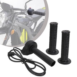 Motorcycle Throttle Grip Quick Twist Throttle Grip with 1 Pair of Handlebar Grips for Surron Sur-Ron Sur Ron X/S E-Bike Black